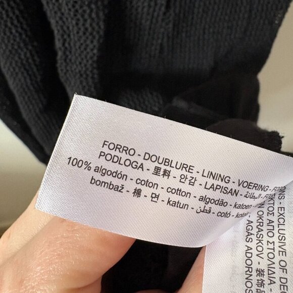 Zara Mixed Knit Cotton Blend Sleeveless Midi Dress NWT Black Size Small - Picture 11 of 12